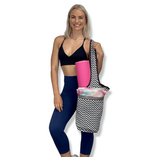 Yoga Mat Carrying Tote Bag with Large Pockets